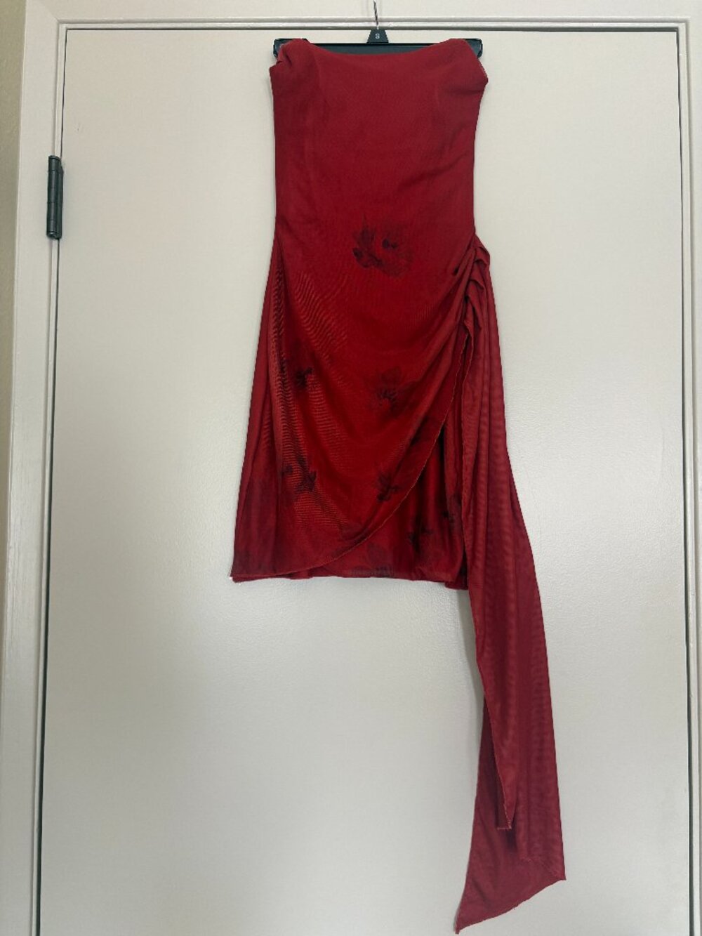 Princess Polly Red Tube Dress w/ Draped Hem – 0